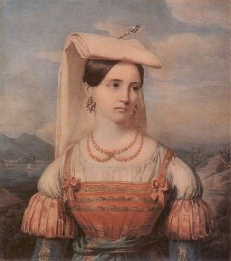 P.N. Orlov, „Portretul Sofiei Sollogub” (cca. 1840)